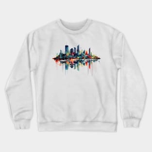 City Skylines Urbain World Fun Life Abstract Crewneck Sweatshirt